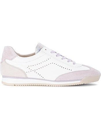 Baskets combinaison en cuir