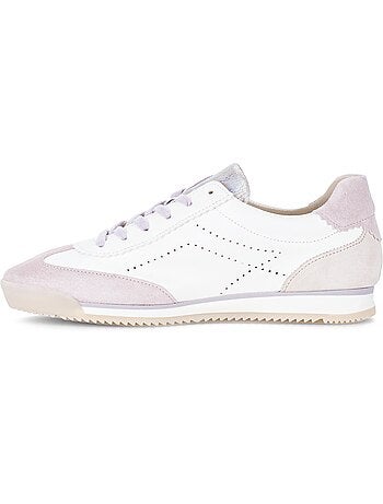 Baskets combinaison en cuir