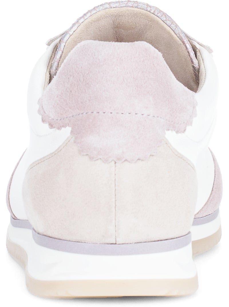 Baskets combinaison en cuir Beige gris - Kiabi