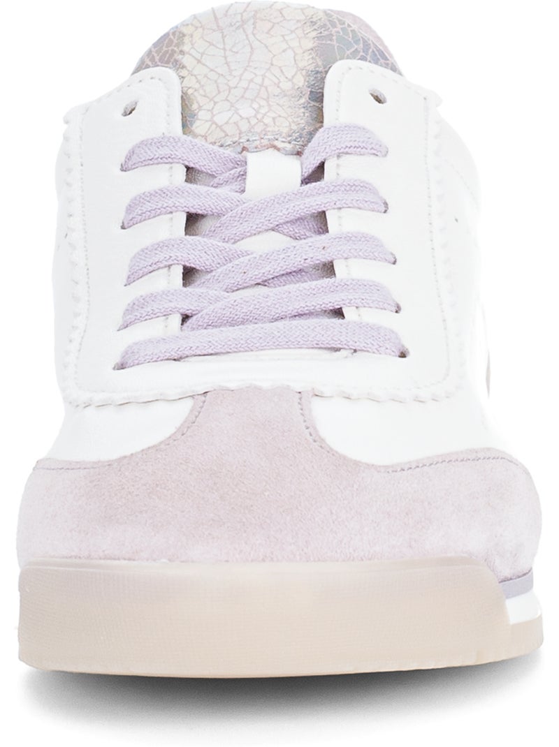 Baskets combinaison en cuir Beige gris - Kiabi