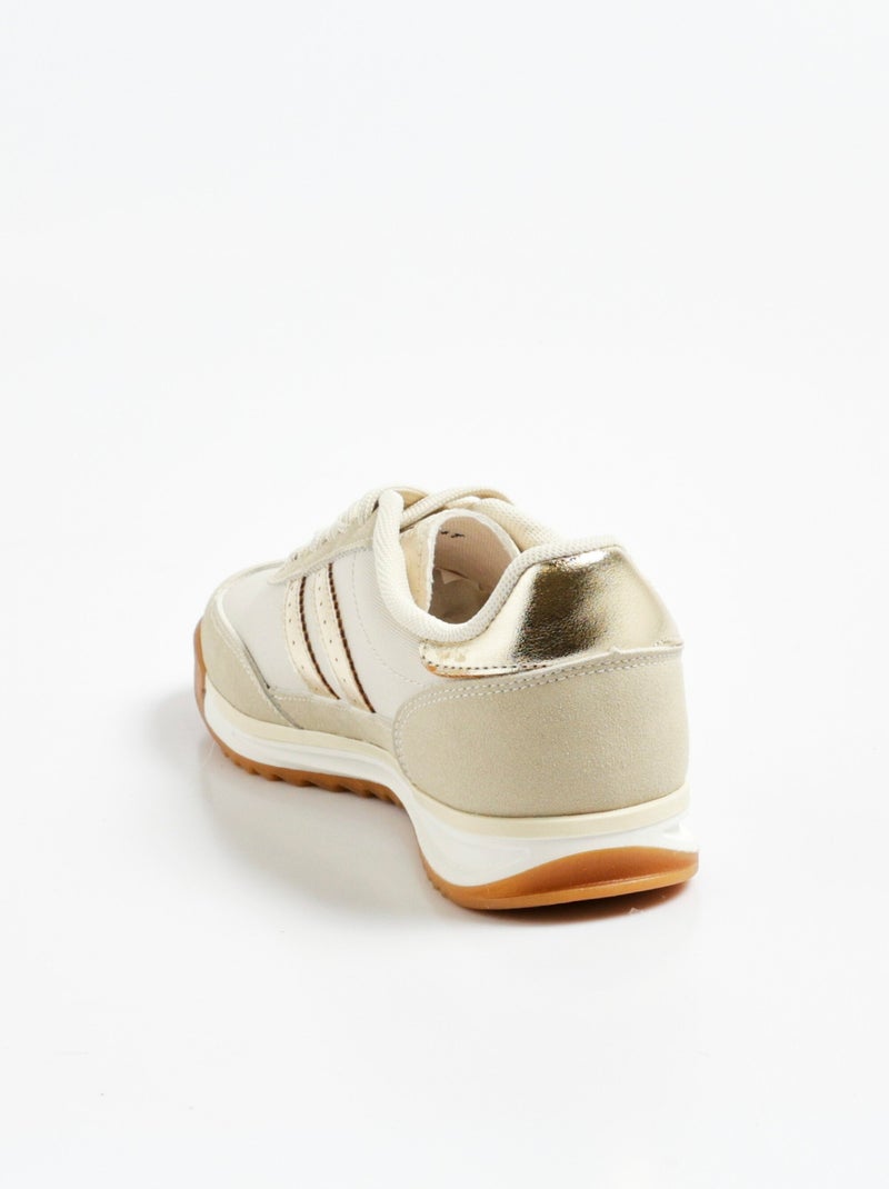 Baskets compensées aspect daim - AFIBEL Beige - Kiabi