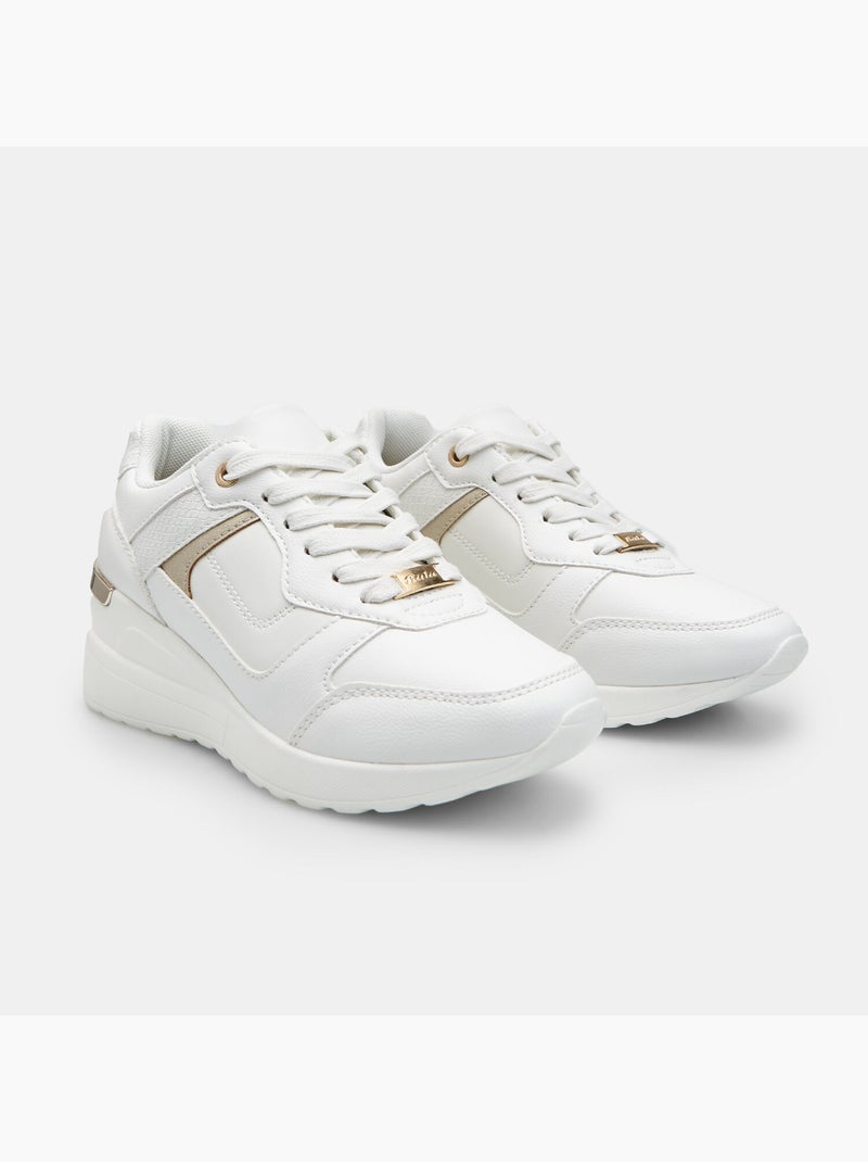 Baskets compensées Bata Blanc - Kiabi