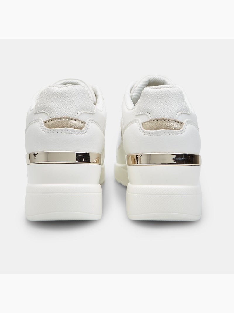 Baskets compensées Bata Blanc - Kiabi