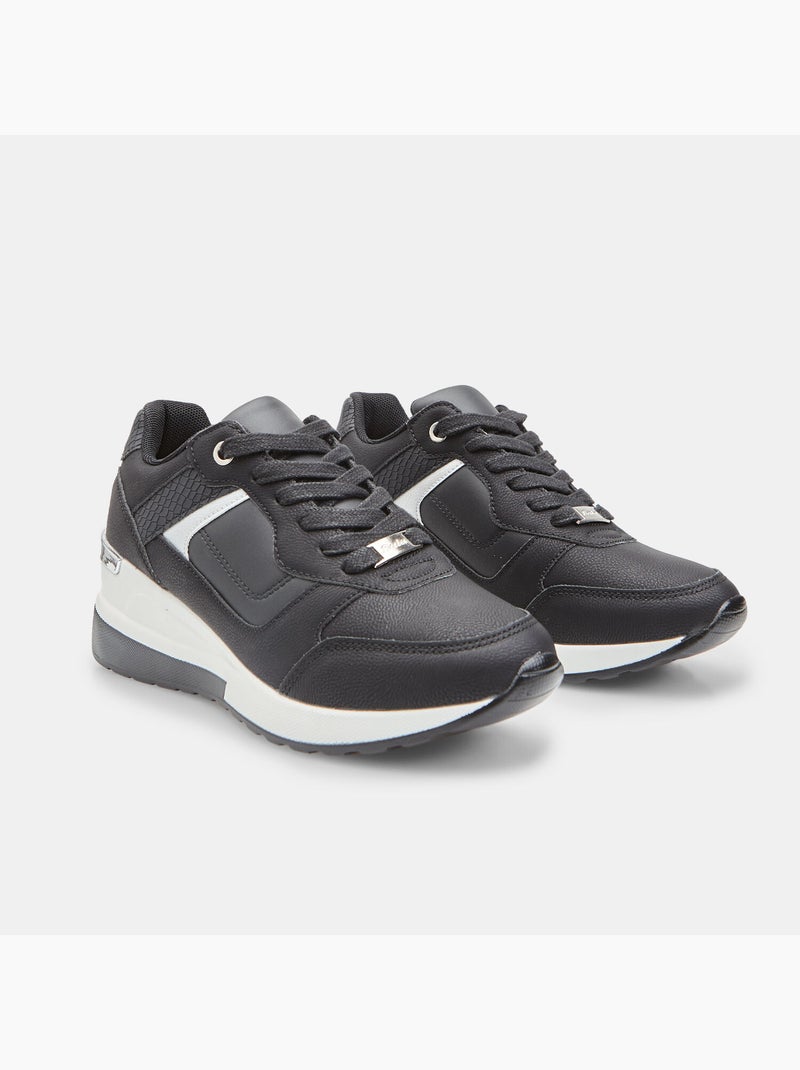 Baskets compensées Bata Noir - Kiabi