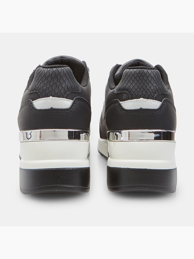 Baskets compensées Bata Noir - Kiabi