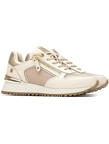 Baskets compensées femme à lacets