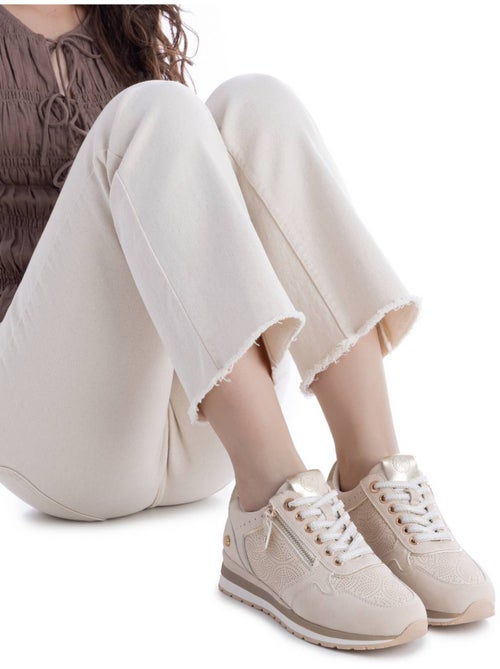 Baskets compensées femme à lacets - Kiabi