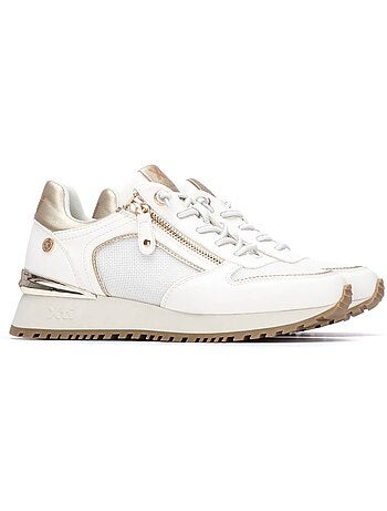 Baskets compensées femme à lacets