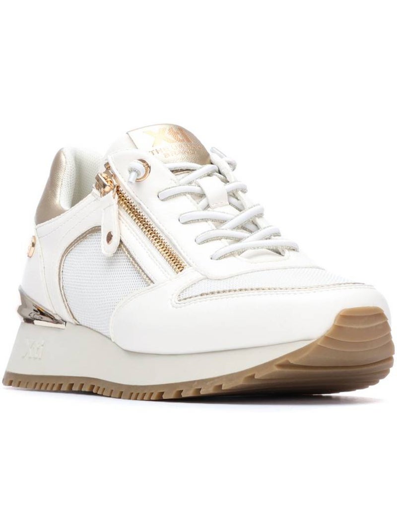 Baskets compensées femme à lacets Blanc - Kiabi