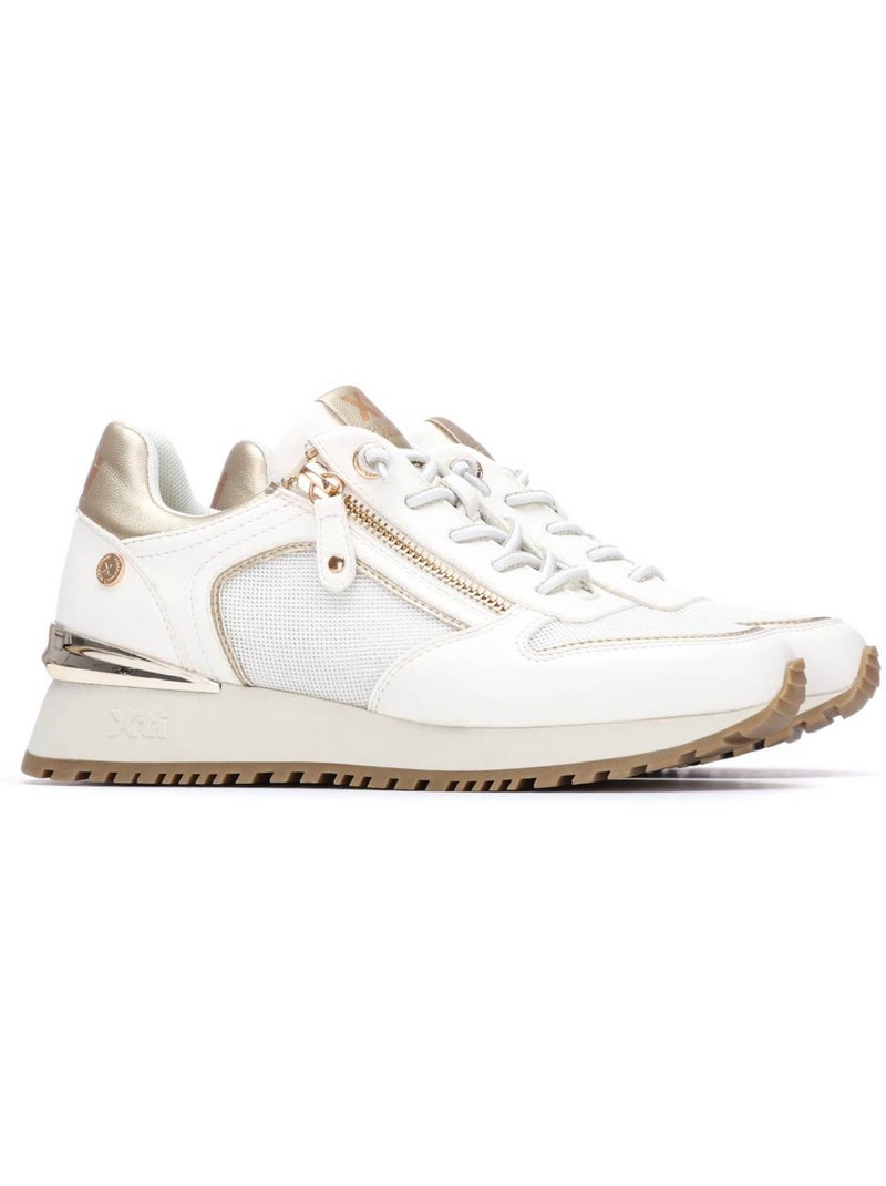 Baskets compensées femme à lacets Blanc - Kiabi