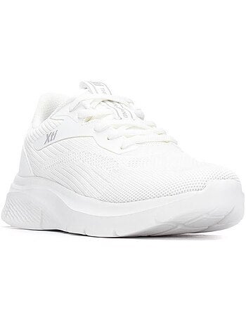 Baskets compensées femme à lacets