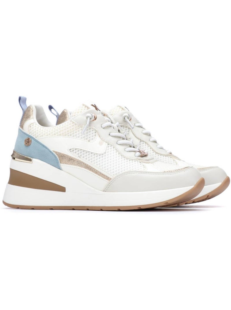 Baskets compensées femme à lacets Blanc - Kiabi