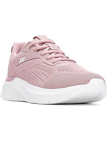 Baskets compensées femme à lacets