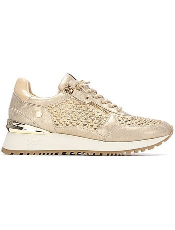 Baskets compensées femme à lacets