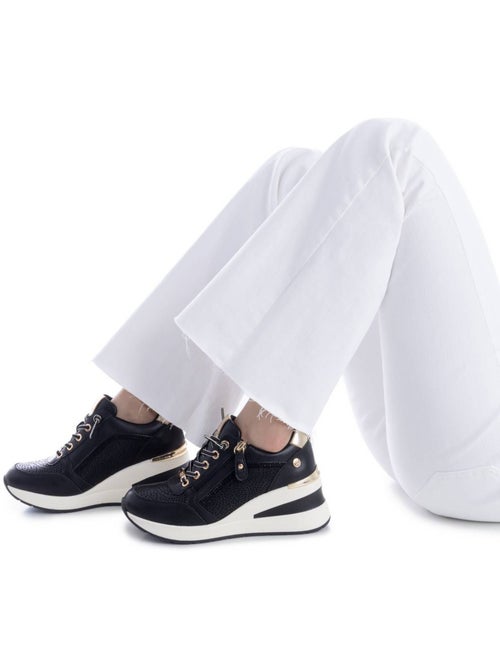 Baskets compensées femme à lacets - Kiabi