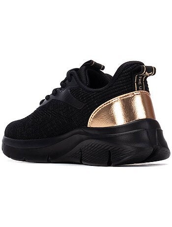 Baskets compensées femme à lacets