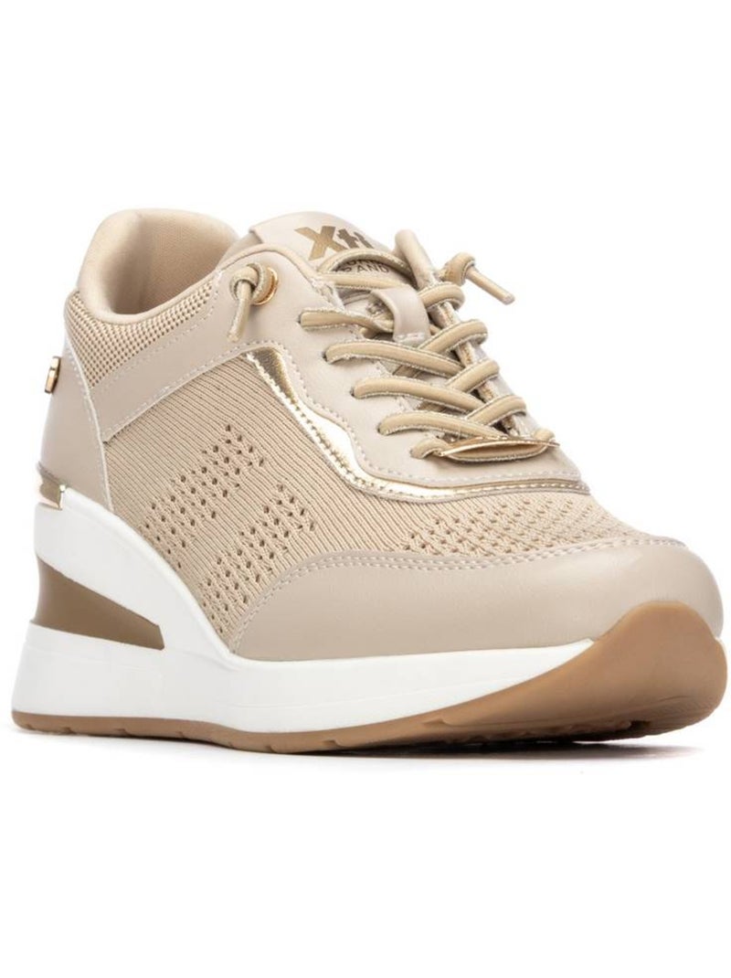 Baskets compensées pour femme Beige - Kiabi