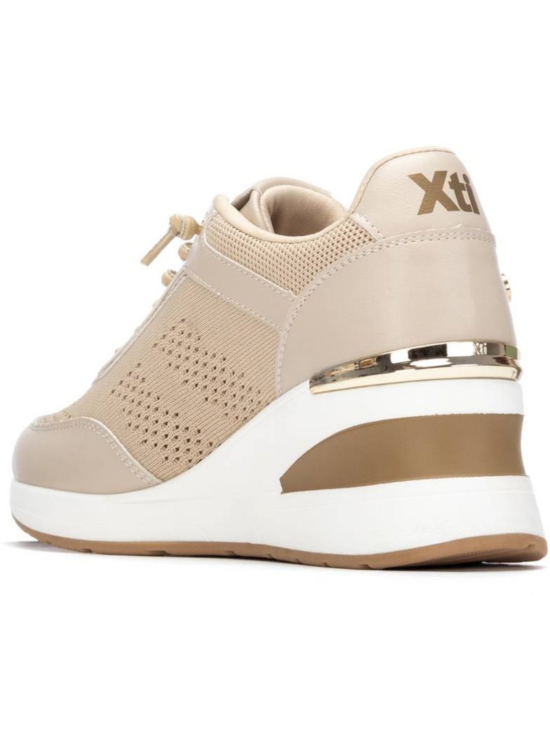 Baskets compensées pour femme Beige - Kiabi