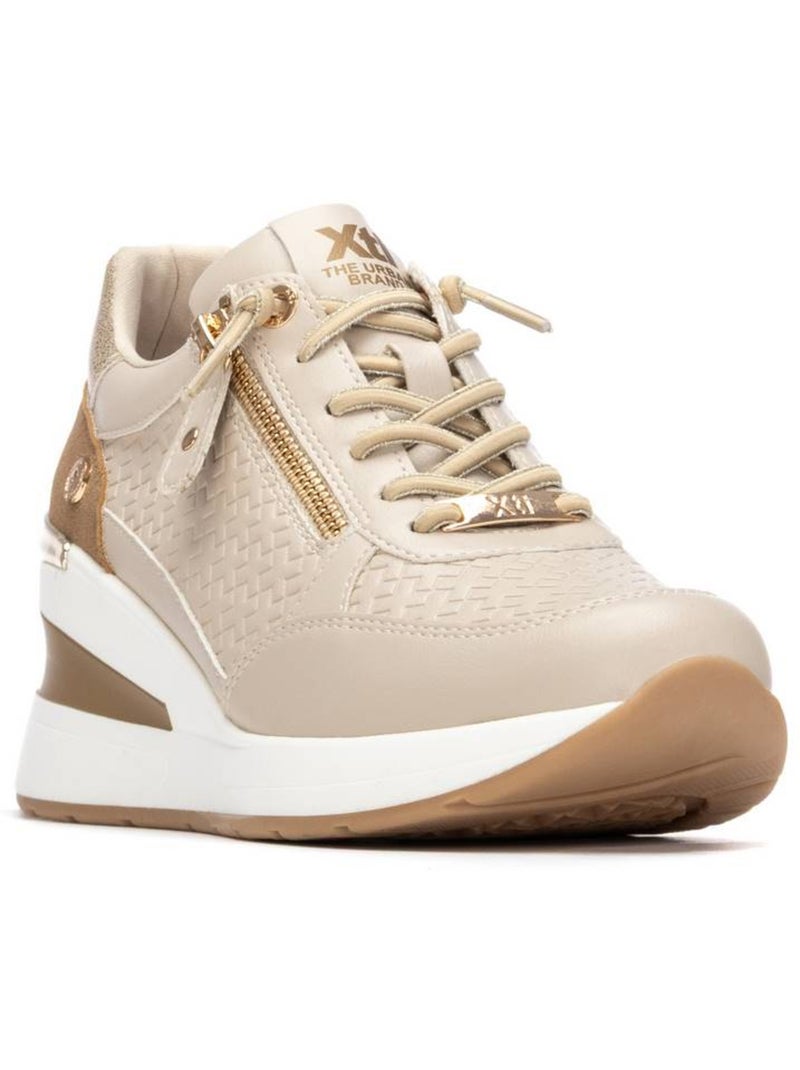 Baskets compensées pour femme Beige - Kiabi