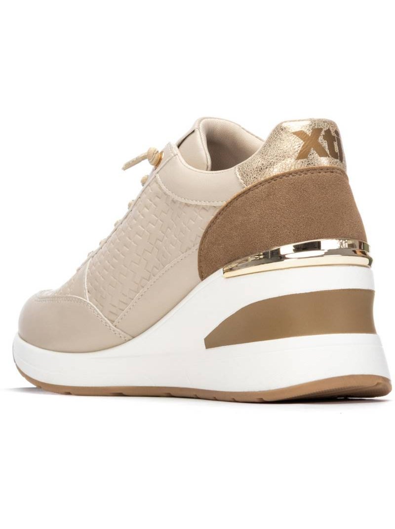Baskets compensées pour femme Beige - Kiabi