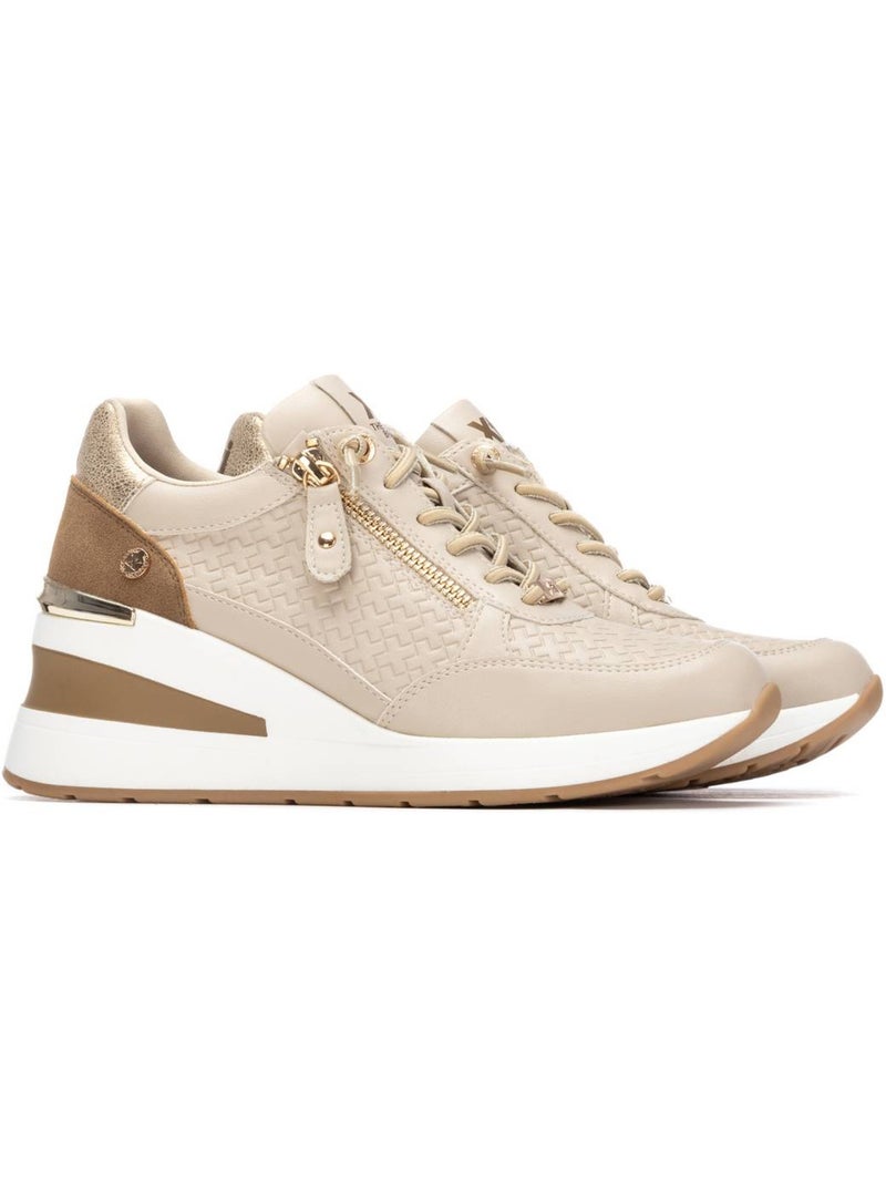 Baskets compensées pour femme Beige - Kiabi