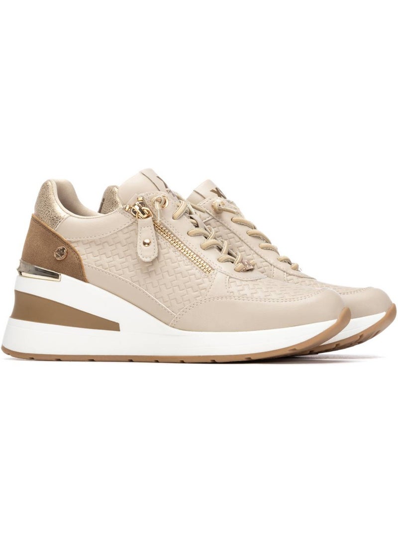 Baskets compensées pour femme Beige - Kiabi