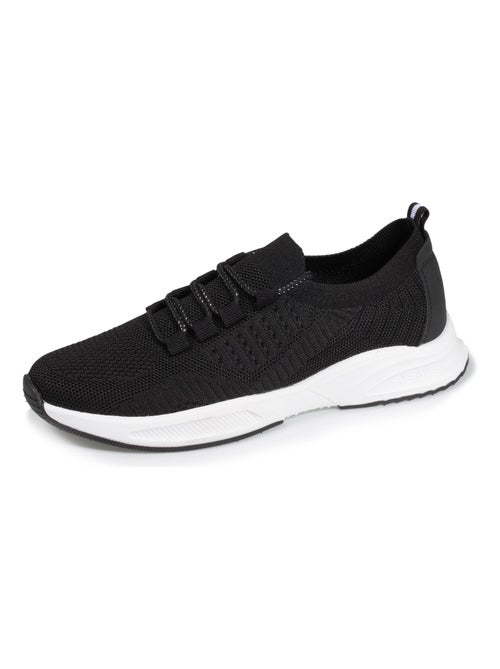 Baskets confort femme slip-on à lacets noir Isotoner - Kiabi
