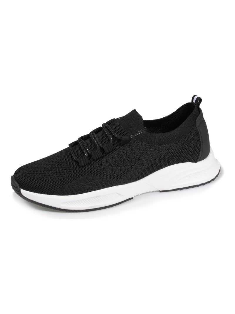 Baskets confort femme slip-on à lacets noir Isotoner Noir - Kiabi