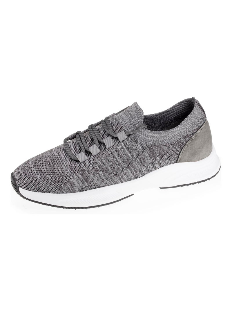 Baskets confort homme slip-on à lacets gris Isotoner Gris - Kiabi