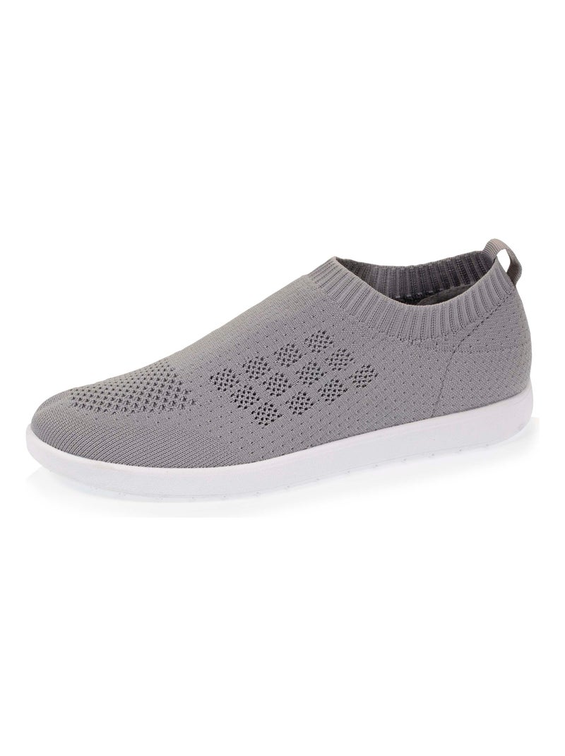 Baskets confort maille Gris Gris - Kiabi