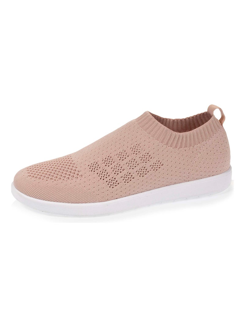 Baskets confort maille Rose - Kiabi
