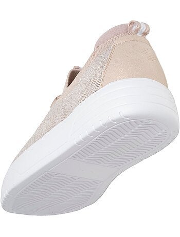 Baskets Slip-On, plateforme compensée avec lacets. Isotoner