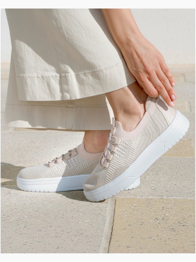 Baskets confortable, résistante, semelle à mémoire forme et facile à enfiler  Isotoner Beige - Kiabi