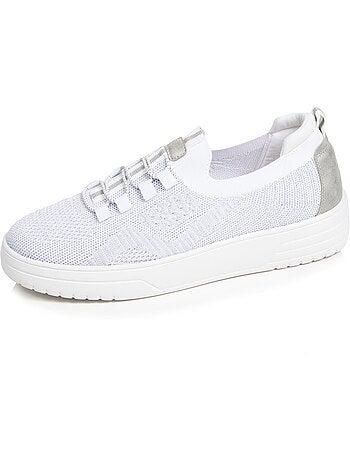 Baskets Slip-On, plateforme compensée avec lacets. Isotoner