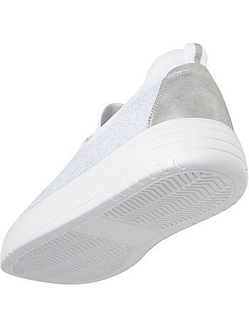 Baskets Slip-On, plateforme compensée avec lacets. Isotoner