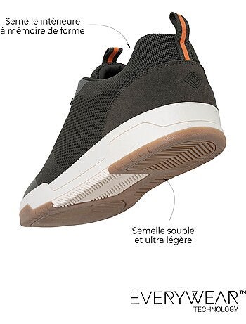 Baskets confortable, résistante, semelle à mémoire forme et facile à enfiler isotoner