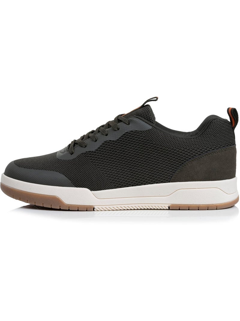 Baskets confortable, résistante, semelle à mémoire forme et facile à enfiler  Isotoner Kaki - Kiabi