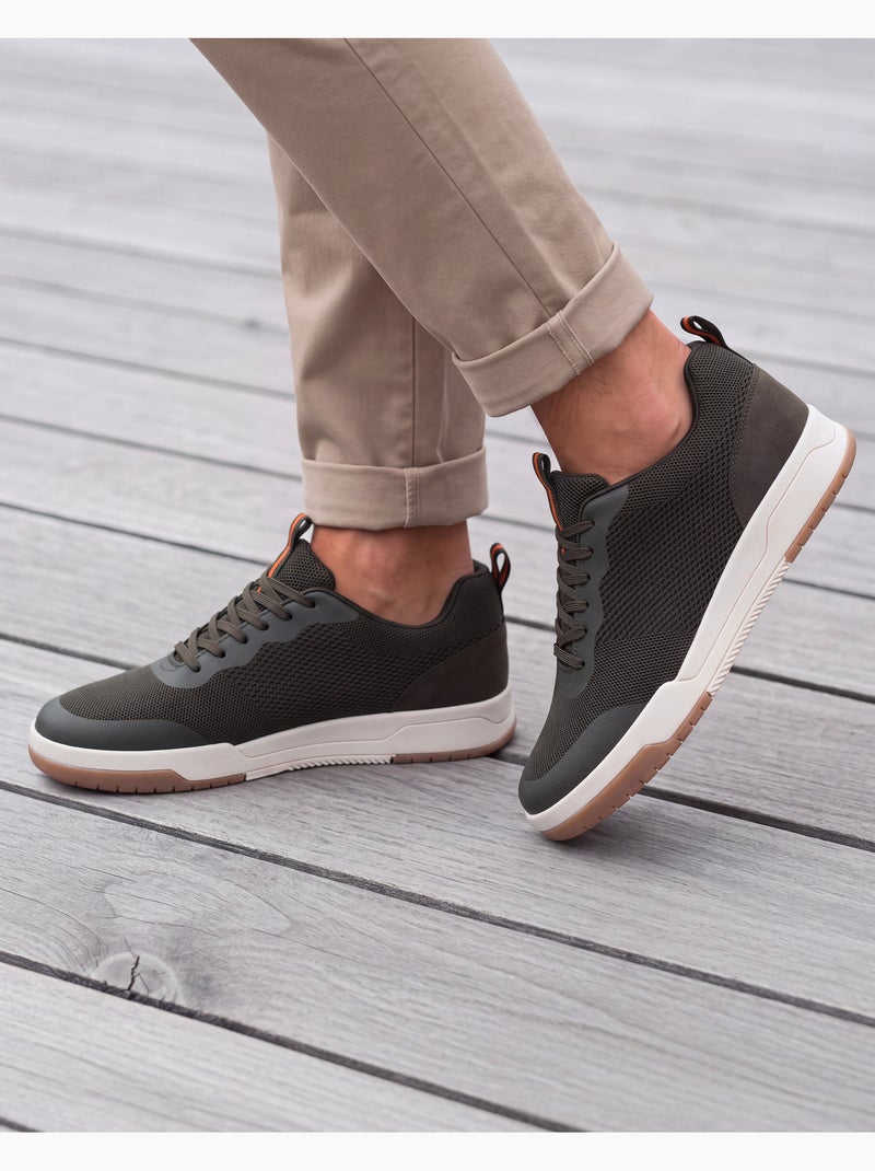 Baskets confortable, résistante, semelle à mémoire forme et facile à enfiler Kaki - Kiabi