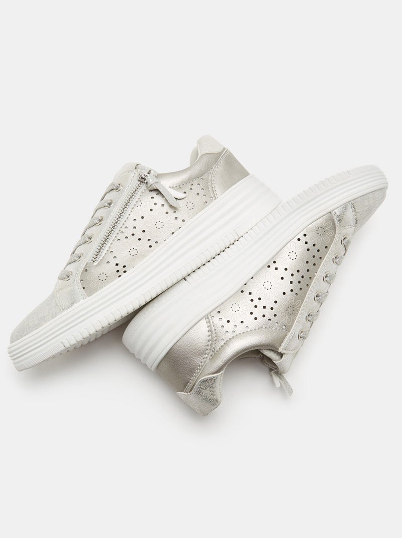 Baskets confortables BATA Gris - Kiabi