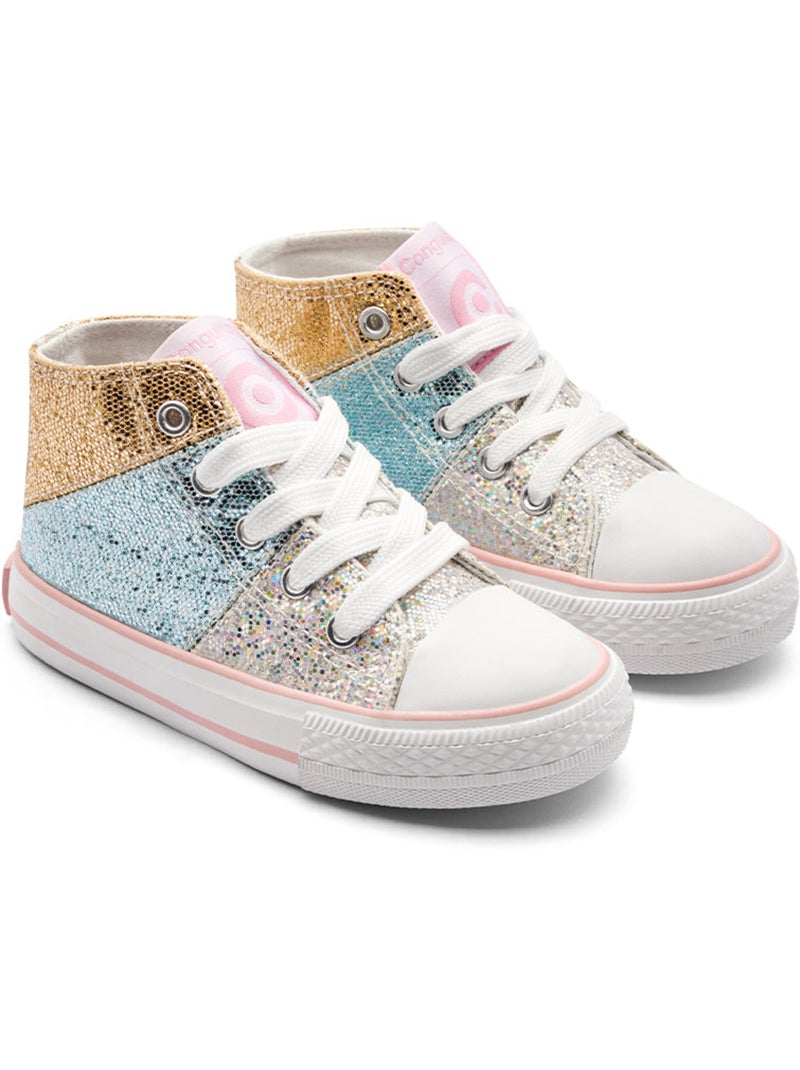 Baskets conguitos altas glitter Multicolore - Kiabi