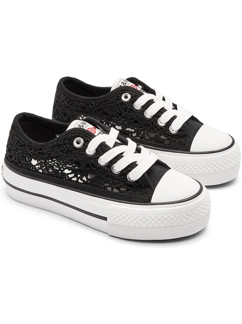 Baskets conguitos bajas crochet Noir - Kiabi