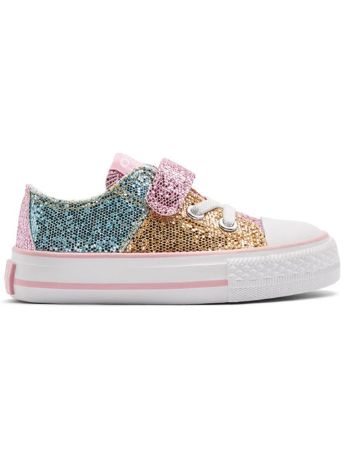 Baskets conguitos bajas glitter patchwork - Kiabi