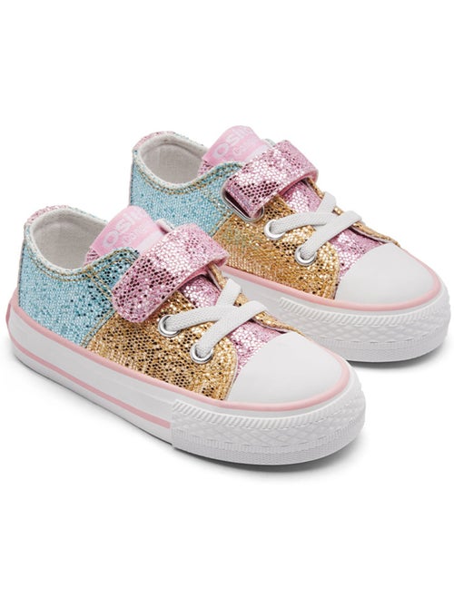 Baskets conguitos bajas glitter patchwork - Kiabi