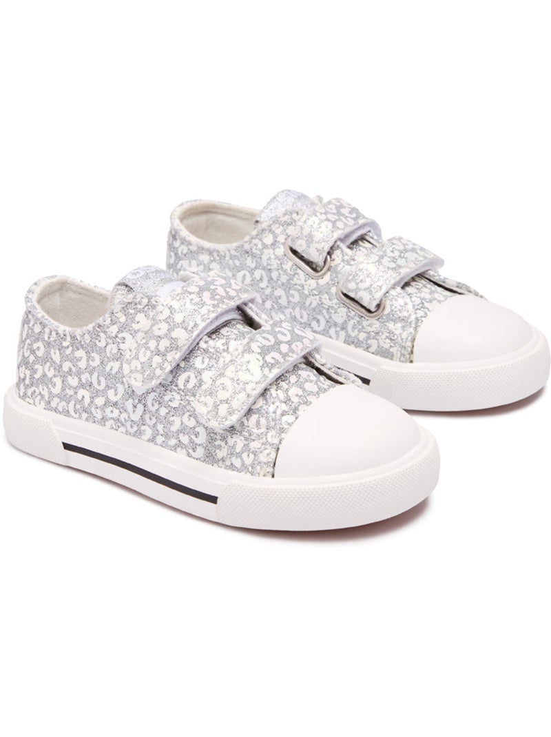 Baskets conguitos canvas glitter Argent - Kiabi