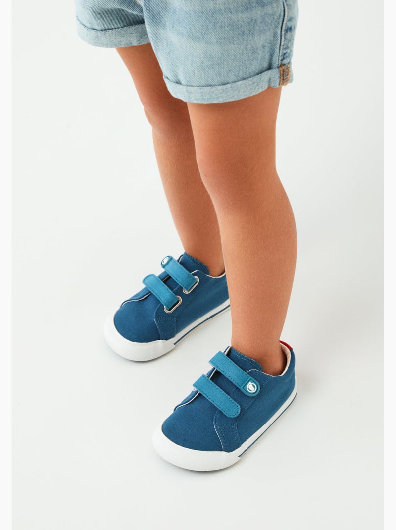 Baskets conguitos canvas respetuosa Bleu roi - Kiabi