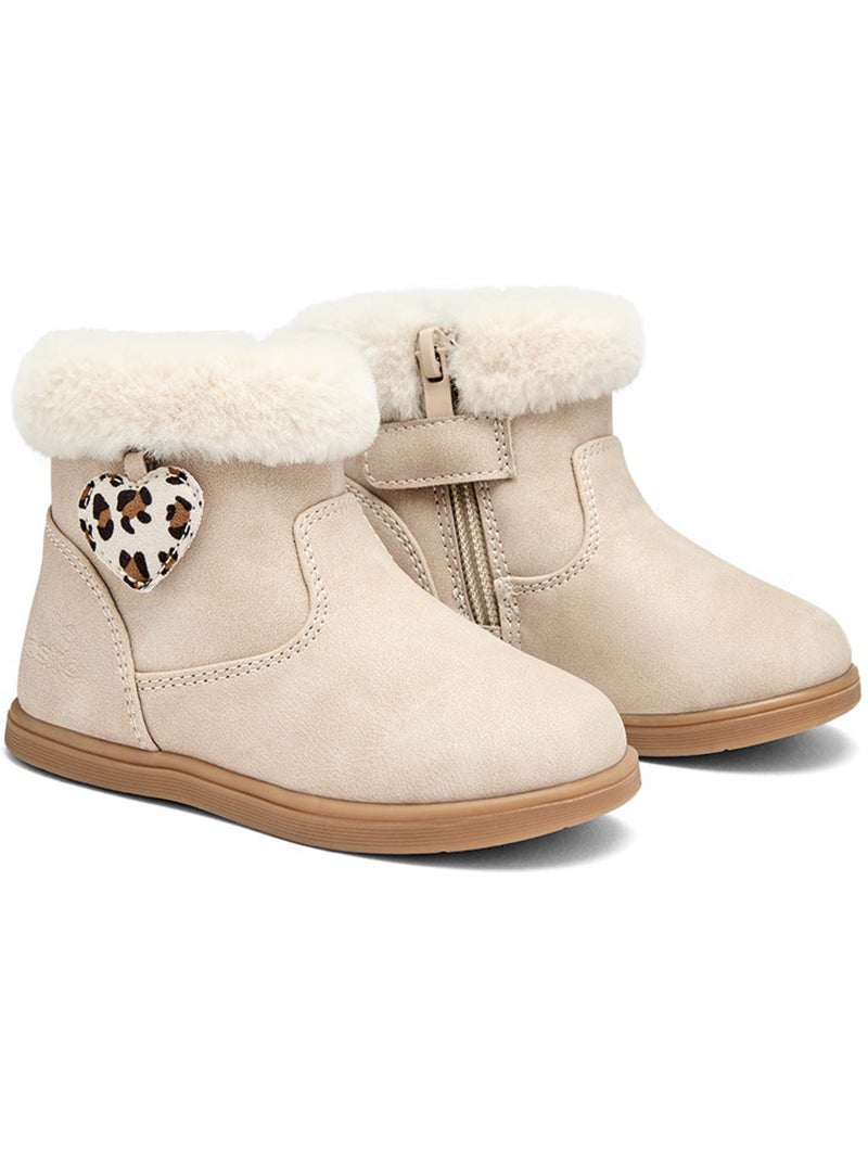 Baskets conguitos corazón leopardo Beige - Kiabi