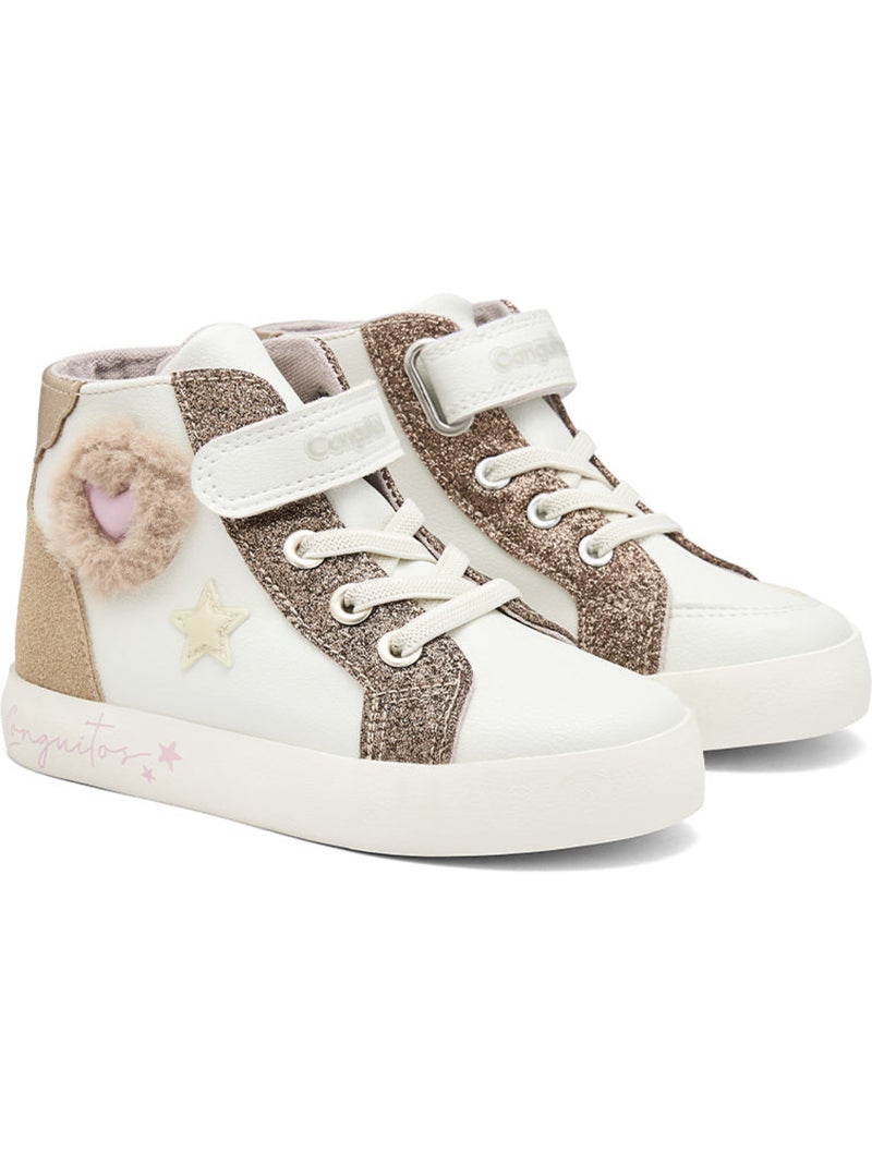Baskets conguitos corazones pelo Blanc - Kiabi