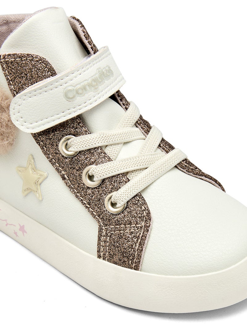 Baskets conguitos corazones pelo Blanc - Kiabi