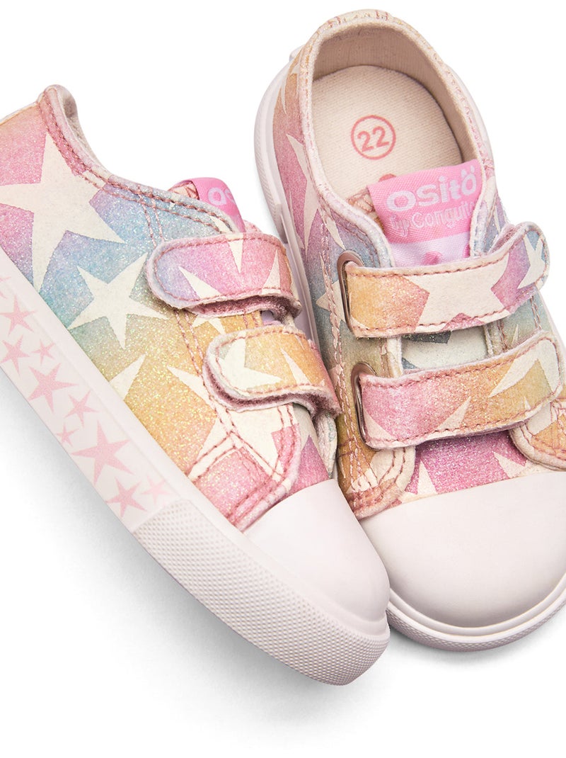 Baskets conguitos estampado estrellas bebés Multicolore - Kiabi