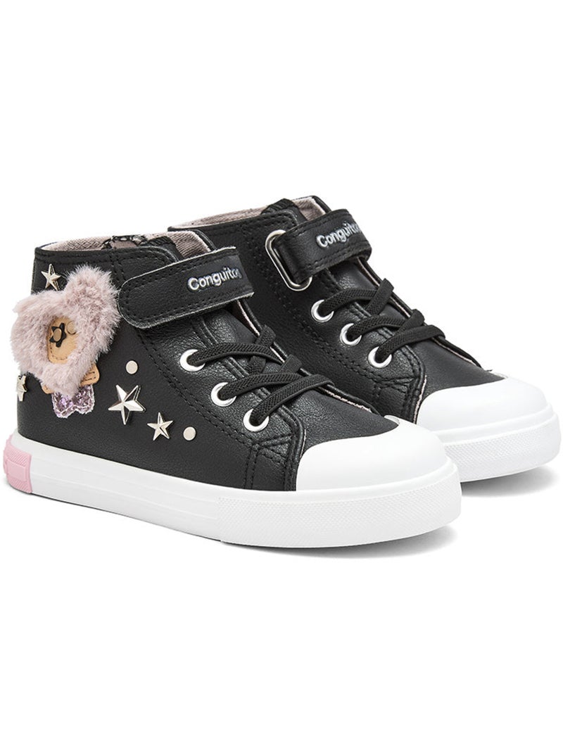 Baskets conguitos estrellas pelo Noir - Kiabi